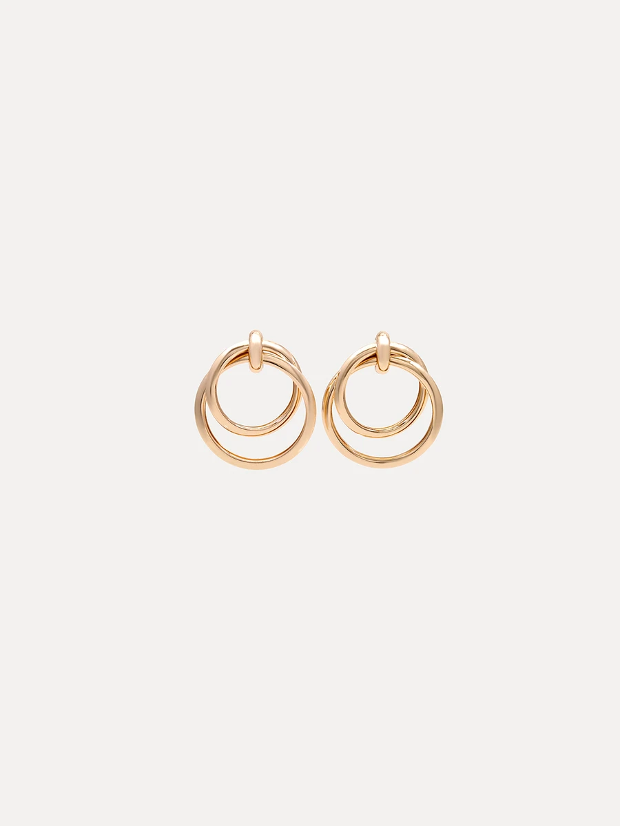 TuEzra Pendientes largos redondos - Amarillo Oro - Ver 1