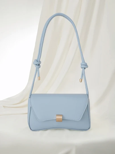 Clariva 時尚純色復古簡約腋下女士單肩包