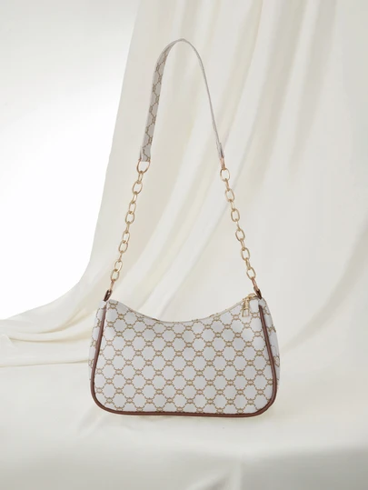 Clariva Fashionable Solid Color Vintage Simple Shoulder Bag, Tready Crescent Moon Bag For Women , Old Money