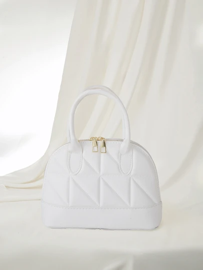 Clariva Fashion Solid Color Embossed Handbag