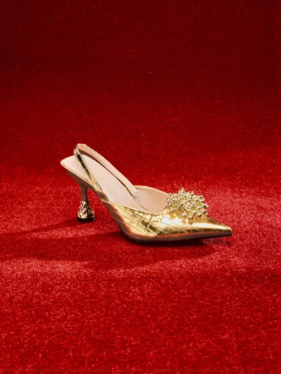 Etoivie Fall/Winter 2025 2025 Pointed Toe Thick High Heel Breathable Women's Shoes, Women Pumps,Elegant,Party Outfits Wedding