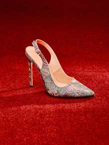 Etoivie Giày cao gót mũi nhọn gợi cảm, gót mảnh, thiết kế dành cho nữ với nhiều màu sắc, thích hợp cho mùa xuân và mùa thu, thanh lịch, giày bít mũi nữ, trang phục dự tiệc, đám cưới. - Nhiều màu - Xem 5