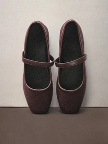 Hatastic New Summer Women's Fashionable Versatile And Elegant Low Vamp Grandma Shoes, Comfortable And Simple High-End French Elegant Flat Shoes Music Fest - Brown - View 2