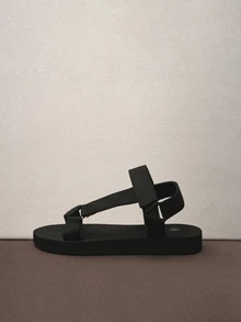 Hatastic 2024 Summer New Bohemian Casual Flat Shoes, Soft Bottom Beach Sandals For Women Music Fest - Black - View 3