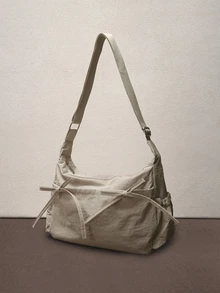 Hatastic New Spring/Summer Drawstring Cloud Pleated Shoulder Bag, Crossbody Bag For Women - Beige - View 2