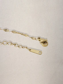 Hatastic 1 件优雅心形铜吊坠项链，心形项链，方晶锆石，不锈钢链，适合女孩和女士的夏季珠宝礼物 - 彩色 - 查看 10