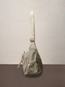 Hatastic New Spring/Summer Drawstring Cloud Pleated Shoulder Bag, Crossbody Bag For Women - Beige - View 3