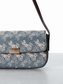 CHICVUE Nuevas llegadas, bolso de lujo de alta gama para mujer con gran capacidad, estampado elegante y versátil, con correa de hombro ajustable y diseño de bandolera, ideal para trabajo, universidad y uso diario - Multicolor - Ver 5