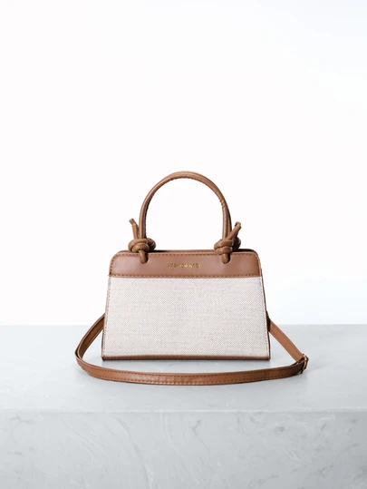 CHICVUE 简约通勤包拼色手提包女士新款时尚大容量单肩斜挎包时尚百搭，最适合女性的母亲节礼物