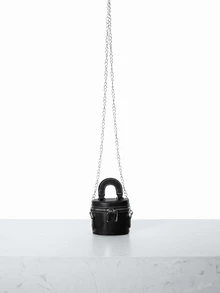 CHICVUE 2025 New Arrival Wholesale Minimalist Chic Makeup Case Bag, Mini Lipstick Pouch & Shoulder/Crossbody Bag For Women - Black - View 3