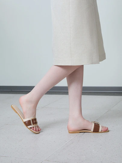 CHICVUE New Style Flat Sandals Women Fashionable Anti-Skid Beach Shoes For Students Matching Any Outfit