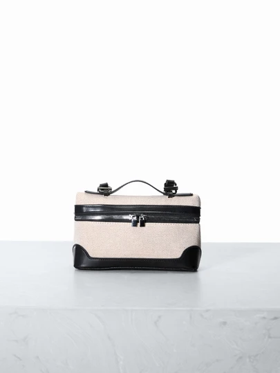 CHICVUE 复古简约撞色盒装手提包，女士小号