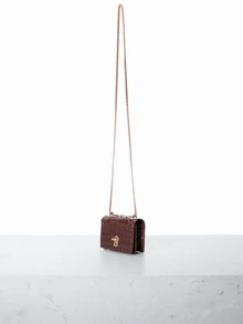 CHICVUE 迷你极简锁扣链条单肩包 - 棕色 - 查看 2