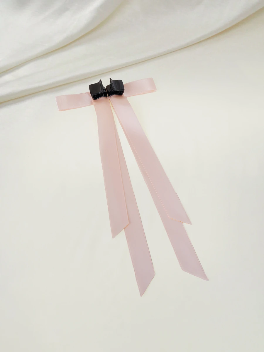 Clariva 1个磁性蝴蝶结发夹，可拆卸半丸子头发夹，女士发饰，2026新款优雅爪夹度假发夹沙滩发饰 - 彩色 - 查看 1