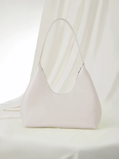 Clariva Vintage Minimalist French Crescent Underarm Bag, Fashionable Elegant Versatile Shoulder/Crossbody Baguette Handbag For Women