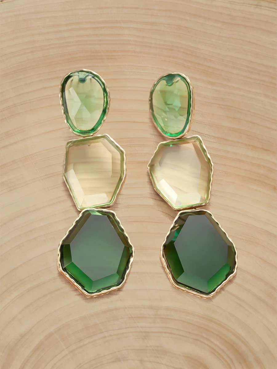 Glizzene Latest Fashionable Exaggerated Holiday Style Statement Earrings Wedding Wedding - Multicolor - View 1