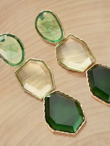 Glizzene Latest Fashionable Exaggerated Holiday Style Statement Earrings Wedding Wedding - Multicolor - View 2