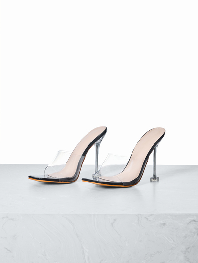 CHICVUE 女性透明魚嘴穆勒涼鞋適合夏天和彈簧,透氣和舒服的