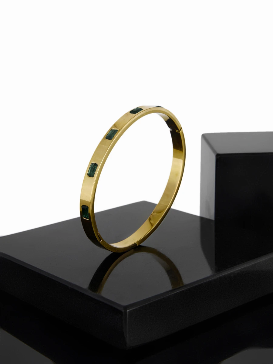 CHICVUE 4/1 件女士珠宝套装，18K 镀金锆石手链，奢华叠戴手链，生日/新年/情人节礼物，情侣/闺蜜配饰，多功能高端 - 彩色 - 查看 1