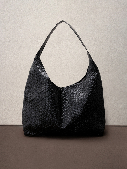 Hatastic 1 Pc Women's Fashion Crescent Woven Shoulder Bag With Inner Coin Purse Music Fest Back To School