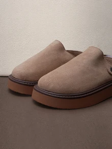 Hatastic Women's Spring New Round Toe Thick Sole Comfortable Slip-On Casual Fashion Mules Music Fest Halloween - Apricot - View 3