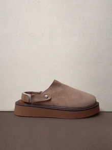 Hatastic Women's Spring New Round Toe Thick Sole Comfortable Slip-On Casual Fashion Mules Music Fest Halloween - Apricot - View 5