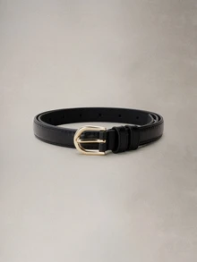 Hatastic 1条女士黑色时尚纯色细腰带，适合日常夏季、学校秋季、万圣节音乐节等场合。 - 黑色 - 查看 1