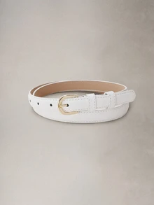Hatastic 几何扣皮带，带冲孔工具，适合夏季、学校秋季、万圣节音乐节等场合。 - 白色 - 查看 4