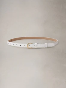 Hatastic 几何扣皮带，带冲孔工具，适合夏季、学校秋季、万圣节音乐节等场合。 - 白色 - 查看 2