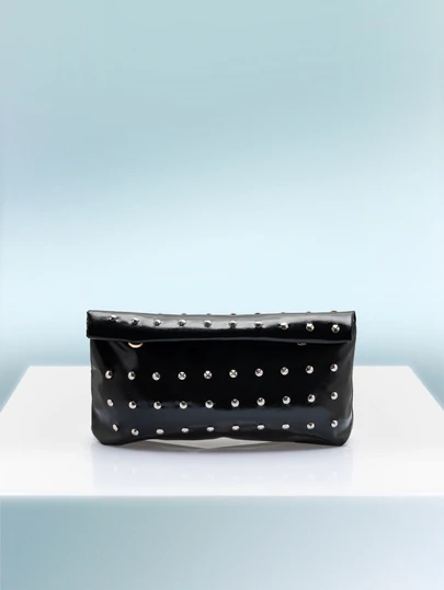 Rollcall 1个时尚纯色手提包，PU材质，大容量翻盖磁扣小方包，鳄鱼纹女士钱包，多功能派对晚宴包，适合女士旅行和购物