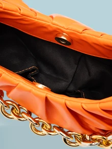 Rollcall 熒光橙極簡風格鏈條雲朵包 - 橘色 - 查看 5