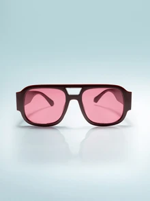 Rollcall 1pc Plastic Geometric Personalized Hot Girl Style Elegant Living Women Fashion Glasses For Summer Street-Photography Tropical Beach Vacay Outdoor Casual Activities Accessories - Multicolor - View 2