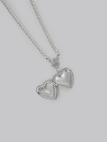 1pc Gothic Bat Necklace, Niche Dark Design Necklace Suitable For Women's Daily Wear, Chain Length: 40cm - Silver - View 2