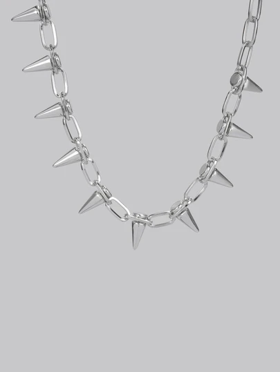 DareSee Bullet Punk Gothic Studded Rivet Spikes Necklace Vintage Choker Hip Hop Necklace Jewelry
