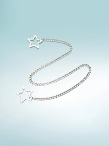 Rollcall 1 pieza Collar con colgante de estrella ajustable de joyería Y2K rock para mujer, moda coreana, accesorio de collar punk, estético gótico - collar - Ver 3