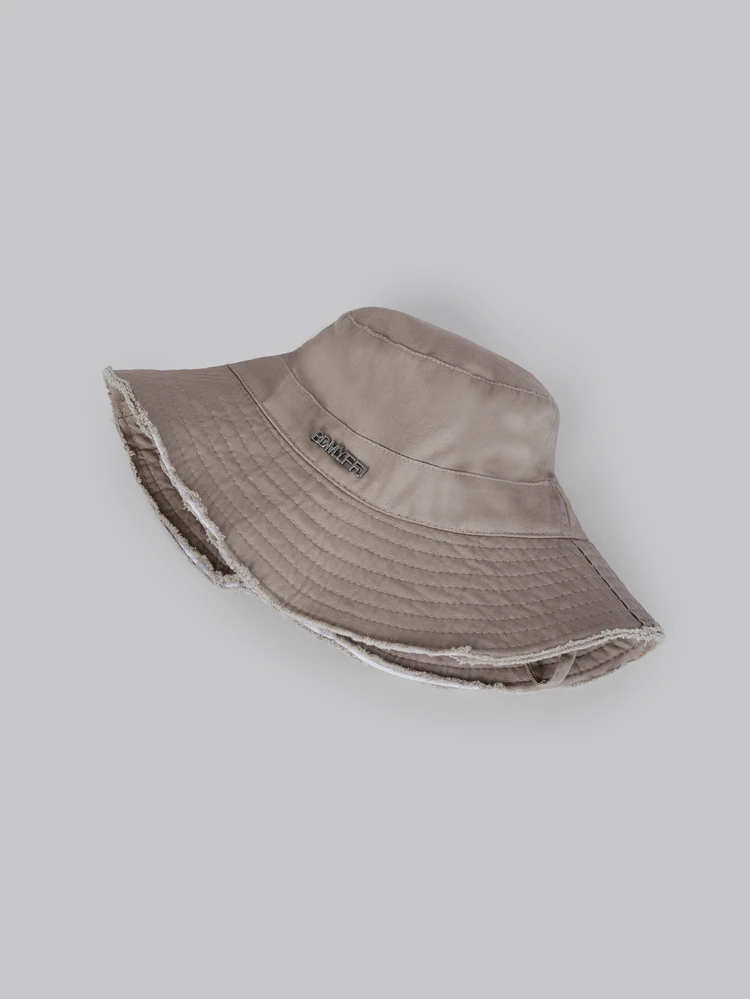 DareSee Street Metallic Letter Embellished Flap Edge Bucket Hat