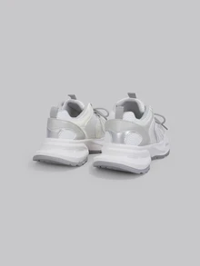 DareSee 女士厚底厚底运动鞋，2025年新款春夏时尚休闲运动鞋，百搭四季穿着 - 銀色 - 查看 3