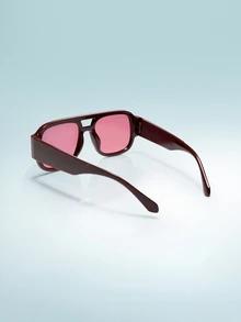 Rollcall 1pc Plastic Geometric Personalized Hot Girl Style Elegant Living Women Fashion Glasses For Summer Street-Photography Tropical Beach Vacay Outdoor Casual Activities Accessories - Multicolor - View 4
