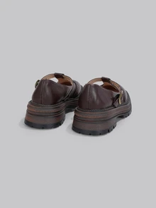 DareSee Women's New Lolita Fashion Chunky Heel Loafers French British Style Mary Jane Brown Shoes For Women Valentine's Day Cute Heart-Shaped Shoes Heart-Shaped Design Shoes With Metal Buckle Vintage Round Toe Loafers New College Style Business Formal Flat Shoes In Brown - Brown - View 4
