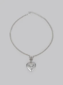 1pc Gothic Bat Necklace, Niche Dark Design Necklace Suitable For Women's Daily Wear, Chain Length: 40cm - Silver - View 4