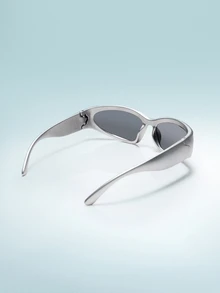 Rollcall Kính thời trang cá nhân hóa Cyber Y2K Silver Millennium, Unisex - Xám - Xem 5