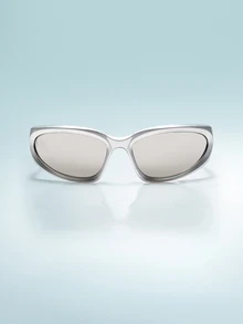 Rollcall Kính thời trang cá nhân hóa Cyber Y2K Silver Millennium, Unisex - Xám - Xem 3