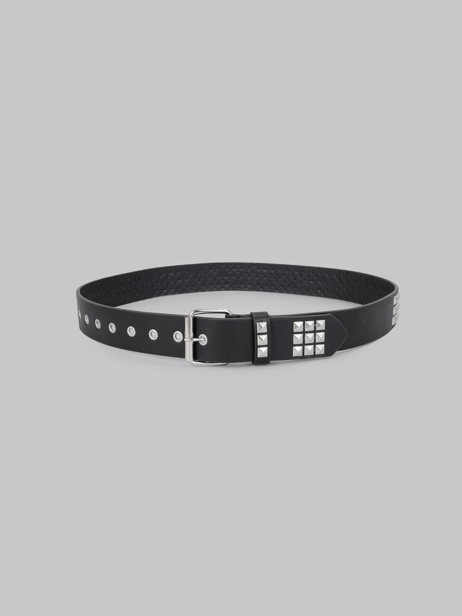 DareSee 1pc Unisex Solid Color Punk Rock Rivet Sequin Crystal Decor Belt, Suitable For Teenagers, Casual, Outdoor, Sports, Vacation, Travel, Graduation Ceremony, Birthday, Daily Wear Back To School - Black - View 1