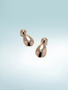 Rollcall 1 Pair Women's Fashion Earrings, Boho Style Exaggerated Geometric Smooth Metal Stud Earrings, Suitable For Daily Wear And Vacation - Stud - View 3