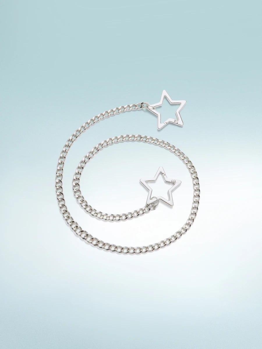 Rollcall 1 pieza Collar con colgante de estrella ajustable de joyería Y2K rock para mujer, moda coreana, accesorio de collar punk, estético gótico - collar - Ver 1
