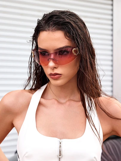 DareSee 1 Kính nhựa không gọng thời trang trang trí cho kỳ nghỉ hè trên bãi biển, ngoài trời, du lịch phong cách học sinh cho ngày tựu trường