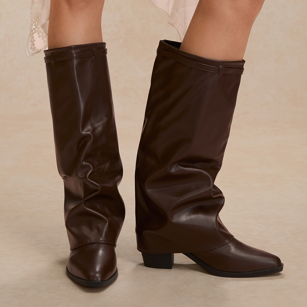 Motorcycle Boots, Versatile Pants Boots, Chunky Heel Boots, Western Boots, Stylish Boots, Western Boots, Fashionable Knee-High Boots, Riding Boots, Knee-High Boots, Mid-Calf Boots, Rain Boots, Women's 
