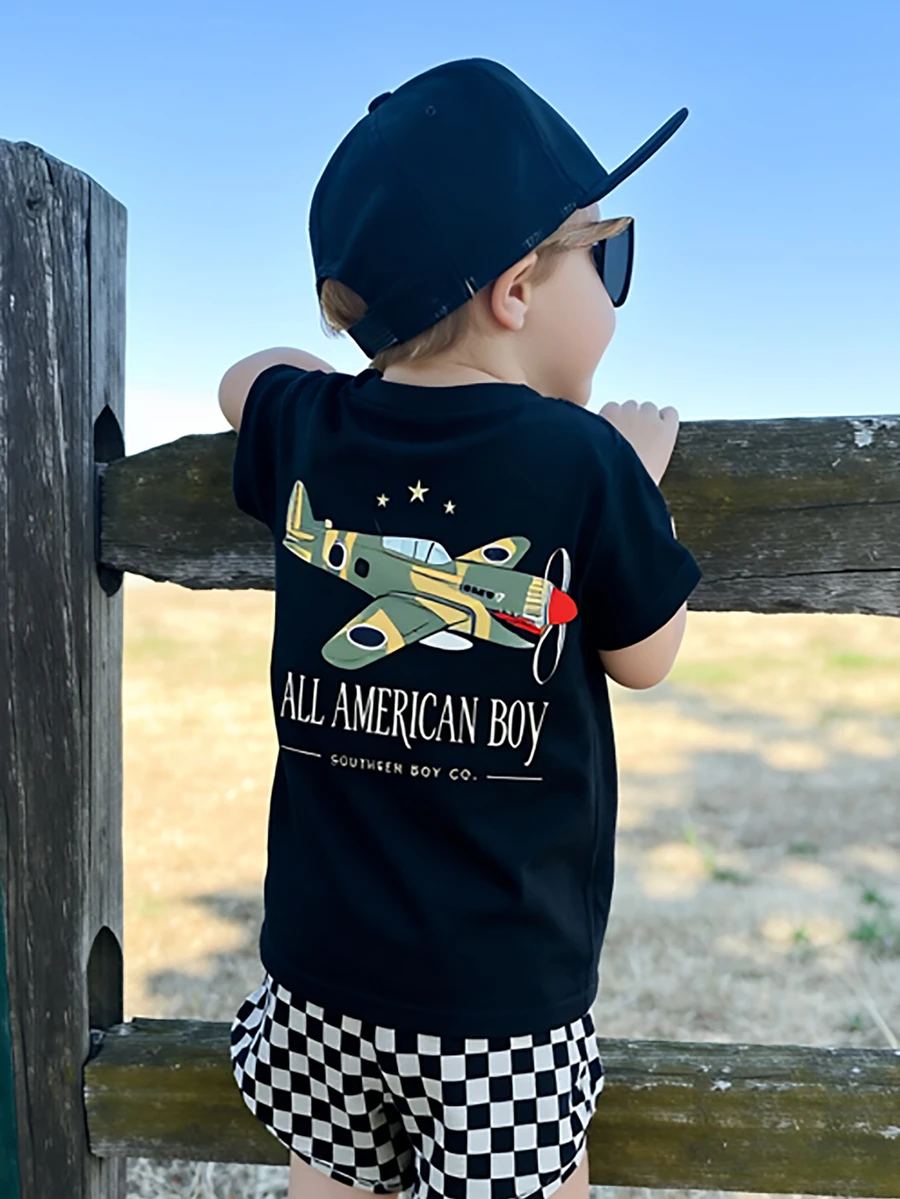 1 pieza Camiseta de manga corta con gráfico de camión monstruo "¿Tienes miedo de los monstruos?" para niños, ropa casual y fresca para niños - Negro - Ver 1