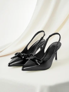 Clariva Décolleté donna con tacco alto, nuovo modello primaverile con punta affusolata e tacco alto, sandali sexy con cinturino a fibbia, scarpe con tacco specchio, moda per feste, matrimoni e banchetti - nero - Visualizzare 1