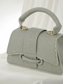 Clariva Fashion High-Quality Pouch, Mini Square Bag, New Solid Color Versatile Handbag For Women , Green - Green - View 4